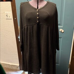 Terra & Sky Black Midi Dress